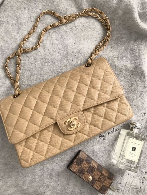 chanel classic flap beige outfit|chanel classic flap shoulder bag.